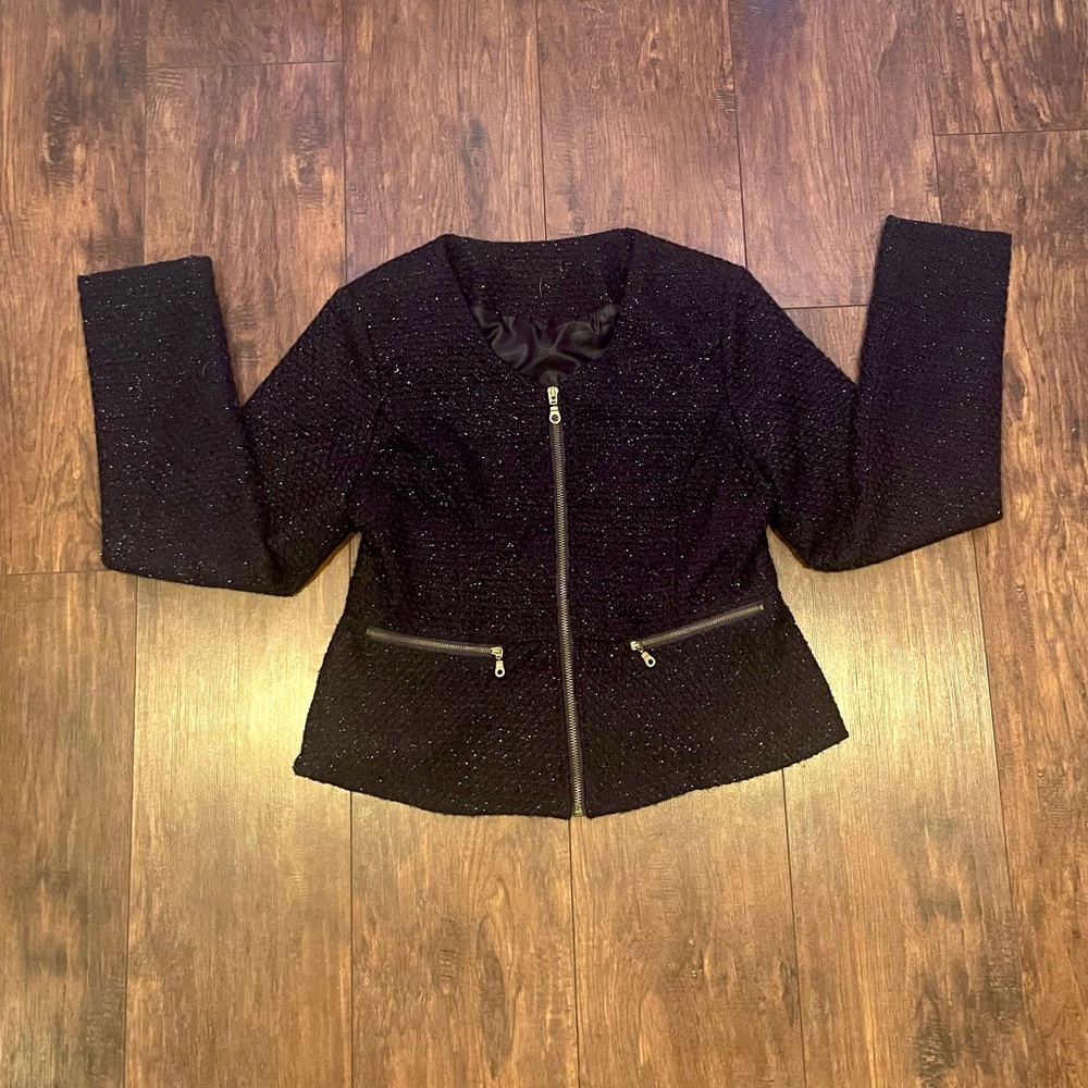Sparkly blue blazer jacket